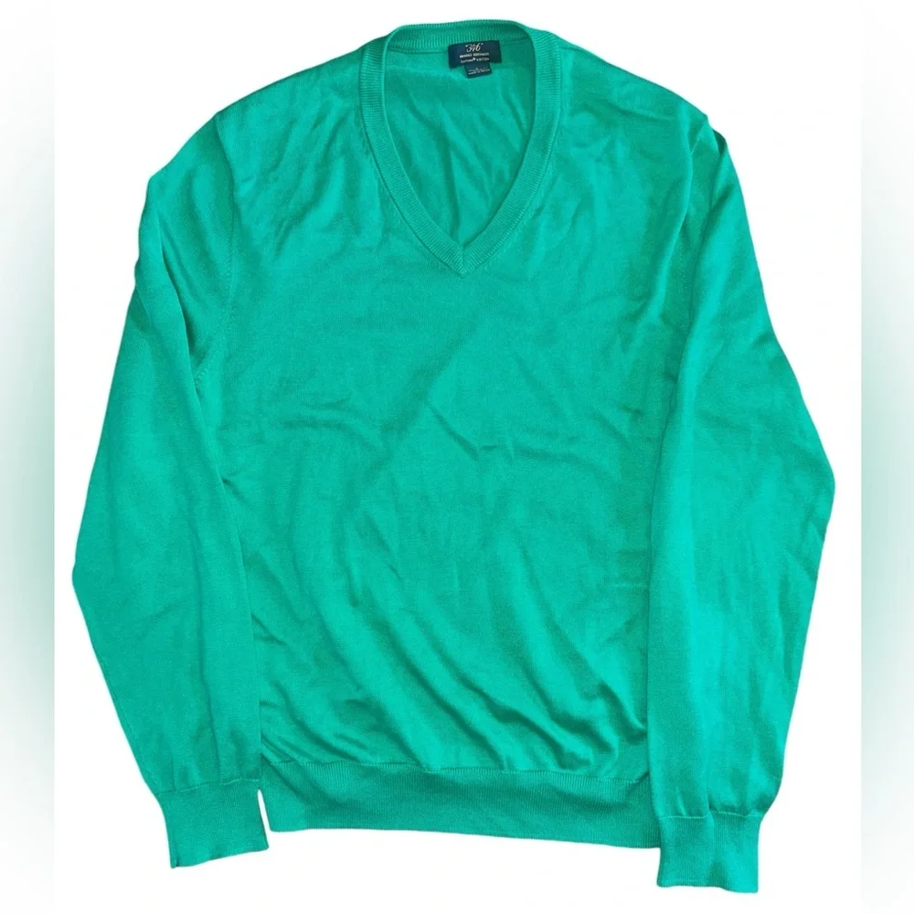 BROOKS BROTHERS Supima® Cotton V-Neck Sweater - Picture 2 of 5